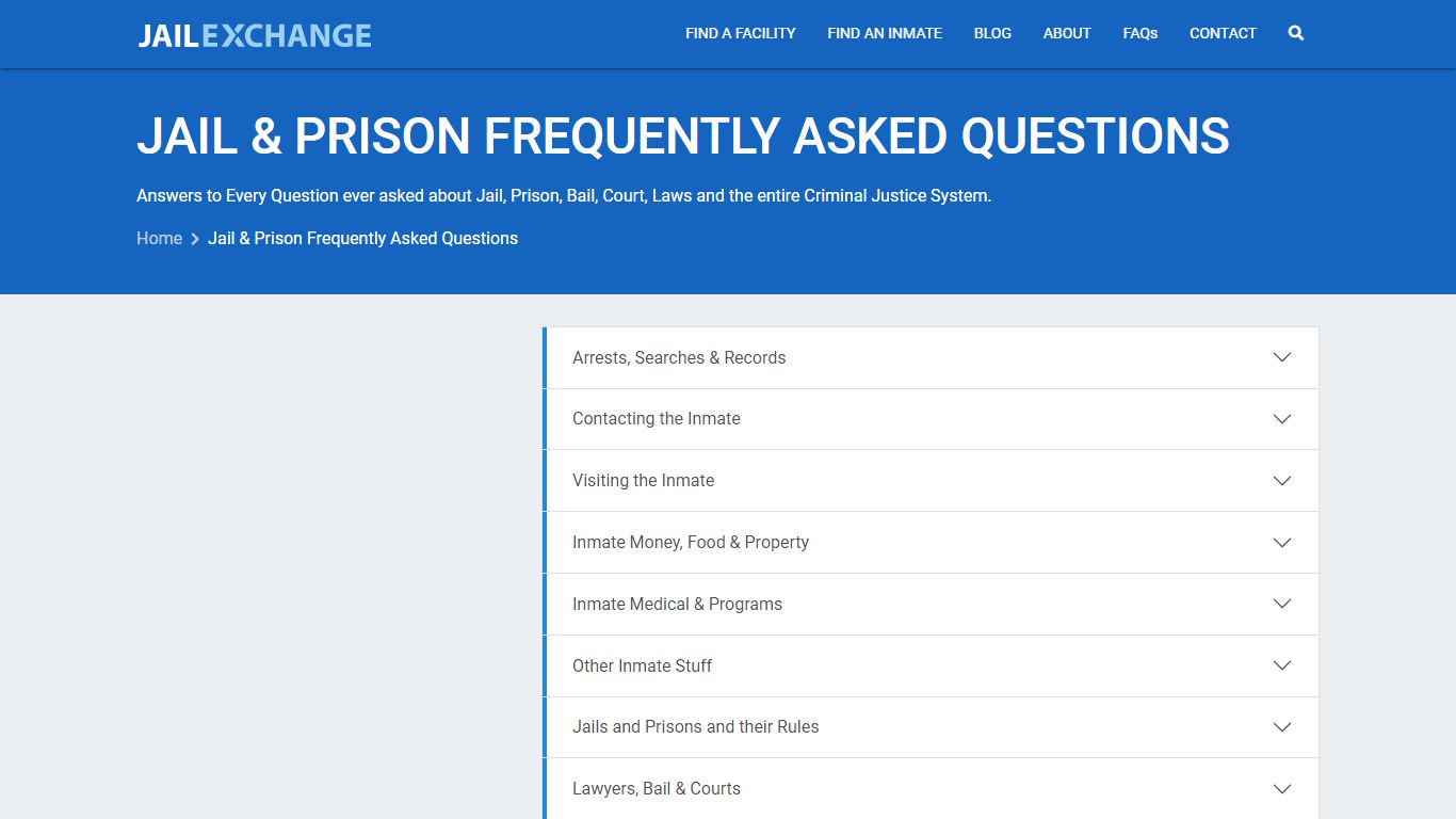 Helpful Answers to Every Question Asked about Jail & Prison